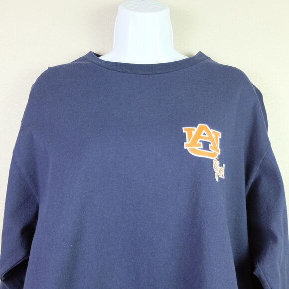Delta Pro Weight Auburn Girls Love Aubie Blue Long Sleeve Shirt Size Large - Picture 3 of 10